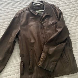Vintage brown leather Eddie Bauer jacket
